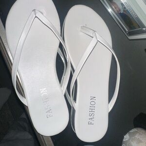 SHEIN White Sandals Classic Thong Style
